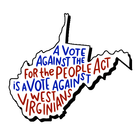 Right To Vote West Virginia Sticker by Creative Courage