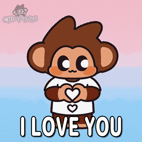 I Love You Hearts GIF by Chimpers