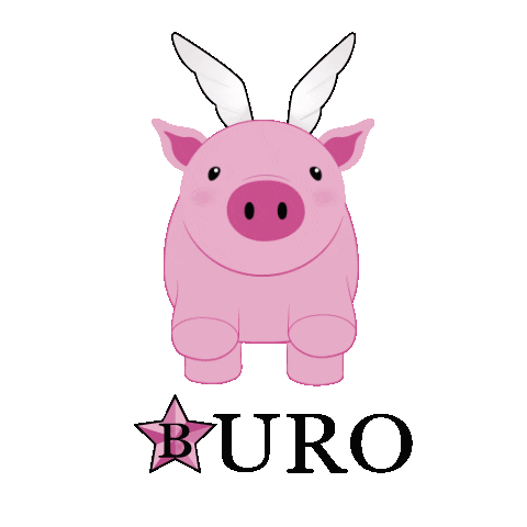 Pig Rosado Sticker by Feria Buro