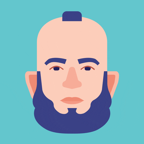 The_Artworks_Inc illustration character beard hipster GIF