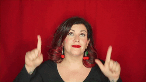 Christine Gritmon red up point thread GIF