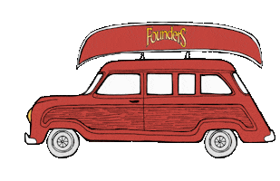 Car Beer Sticker by Founders Brewing Co.