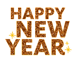 Happy New Year Gold Sticker by Selkirk College