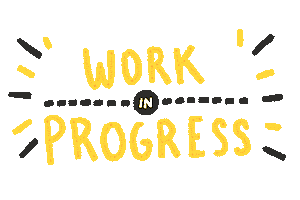 Work In Progress Sticker by Pat Mapili