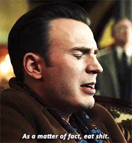 Chris Evans Eat Shit GIF