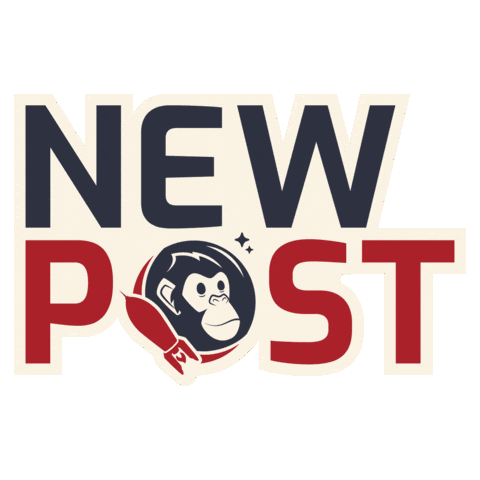 New Post Creative Agency Sticker by Rocket Chimp Marketing & Creative