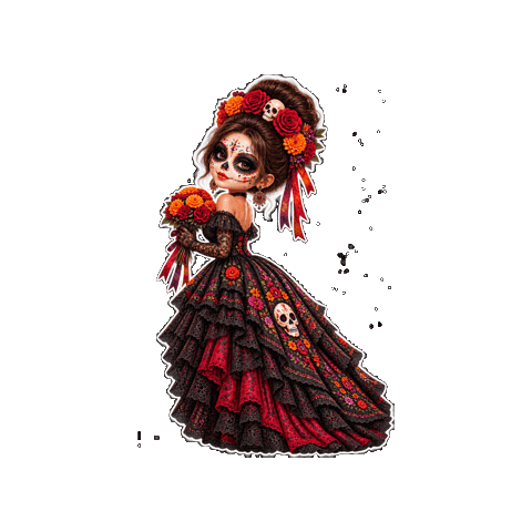 Day Of The Dead Halloween Sticker