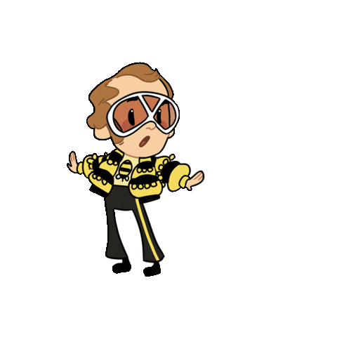 Rocket Man Illustration Sticker by Elton John