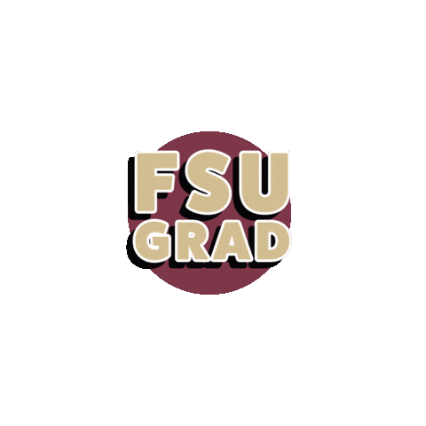 Gold Graduation Sticker by Florida State University