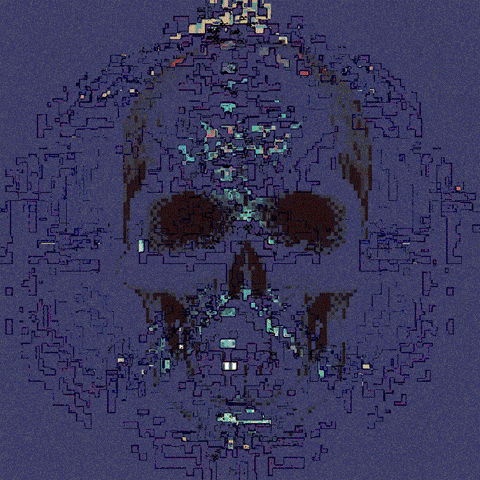 Skull Distortion GIF