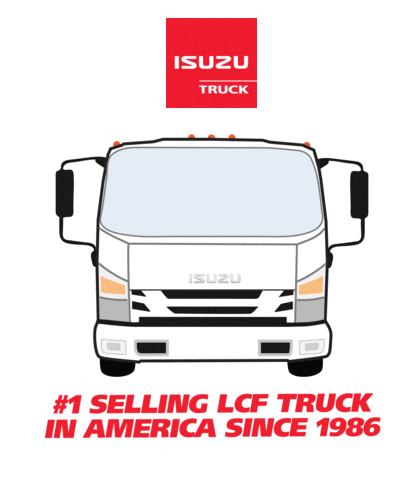 Number One America Sticker by Isuzu Truck