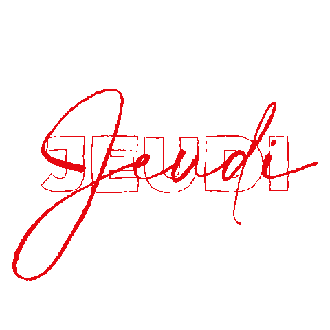 Thursday Rouge Sticker by Immobilière Vanesse