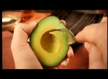 Eating avocado
