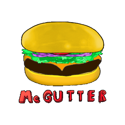 Burger Mc Sticker by Gutter Cat Gang