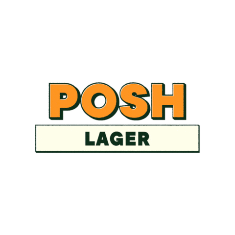 Posh Lager Sticker by Forest Road Brewery