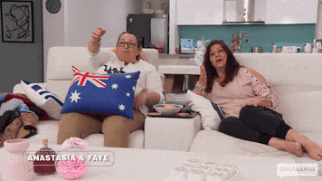 Watching Tv Ana And Faye GIF by Gogglebox Australia