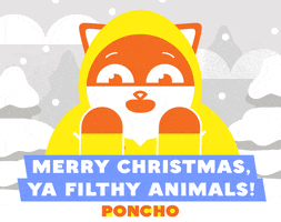 Merry Christmas Cat GIF by Poncho