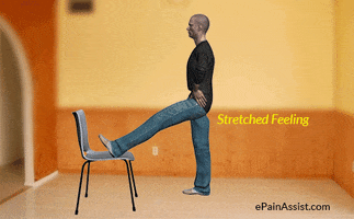 hamstring stretch for ischiogluteal bursitis GIF by ePainAssist