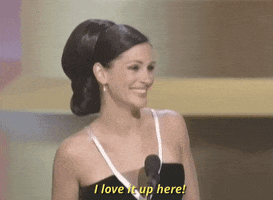 i love it up here julia roberts GIF by The Academy Awards