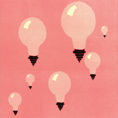 Pink Floating GIF by andrewillustration