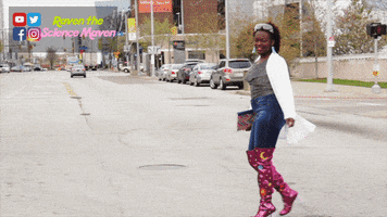 scimaven science tech walking black women GIF