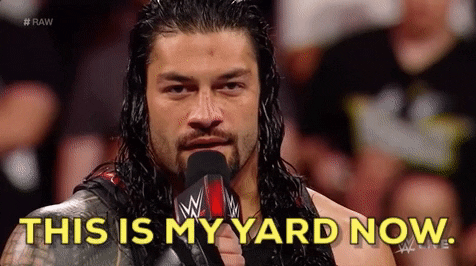Image result for roman reigns this is my yard now gif