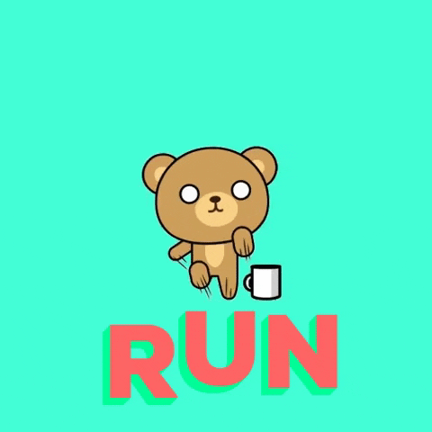coffee run GIF by Posh Bear