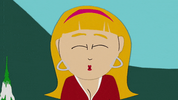 woman kiss GIF by South Park 