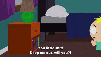 butters stotch anger GIF by South Park 