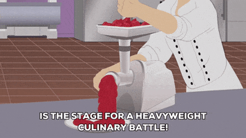 meat cooking GIF by South Park 