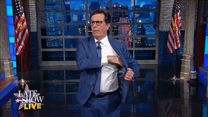 stephen colbert idgaf GIF by The Late Show With Stephen Colbert
