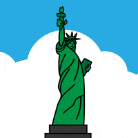 statue of liberty nyc GIF by Ryan Seslow