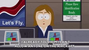 airport tickets GIF by South Park 