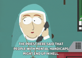 nun talking GIF by South Park 