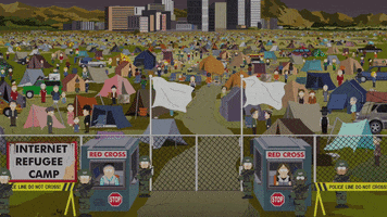 camp refugee GIF by South Park 
