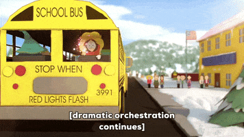 surprised bus GIF by South Park 