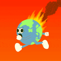 Run Away Climate Change GIF by GIPHY Studios Originals