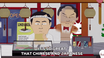 suspicious asian GIF by South Park 