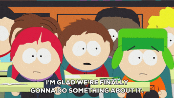blinking kyle broflovski GIF by South Park 