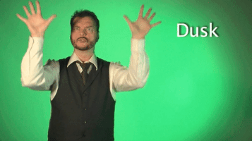 sign language dusk GIF by Sign with Robert