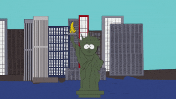statue of liberty ocean GIF by South Park 