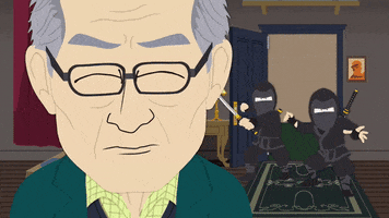 ninjas squint GIF by South Park 
