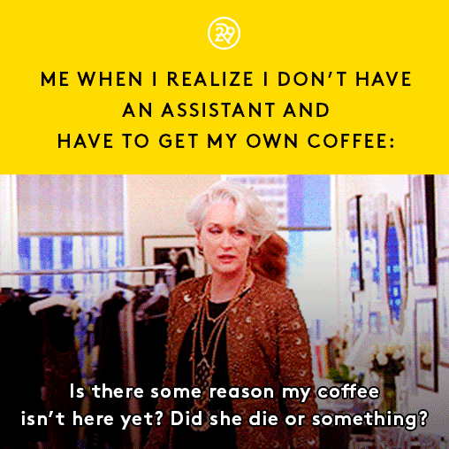 The Devil Wears Prada Coffee Gif By Refinery 29 GIF - Find & Share on GIPHY