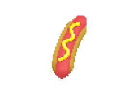 Hot Dog 8Bit Sticker by Originals
