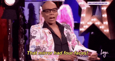 that mirror and four faces GIF by RuPaul's Drag Race
