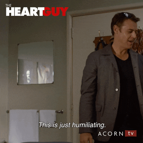 heart guy humiliating GIF by Acorn TV
