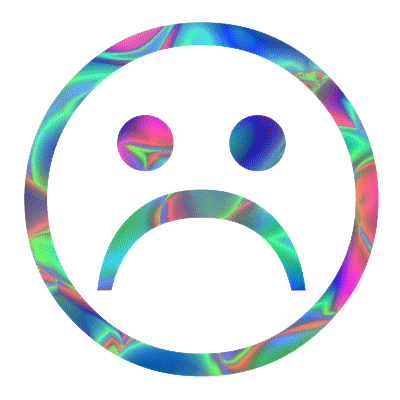 half sad vaporwave Sticker