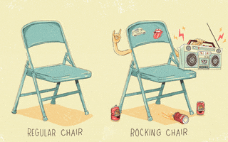 punk rock chair GIF by Dan Blaushild