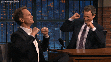 Happy Neil Patrick Harris GIF by Late Night with Seth Meyers
