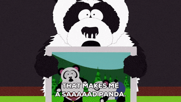 sad panda GIF by South Park